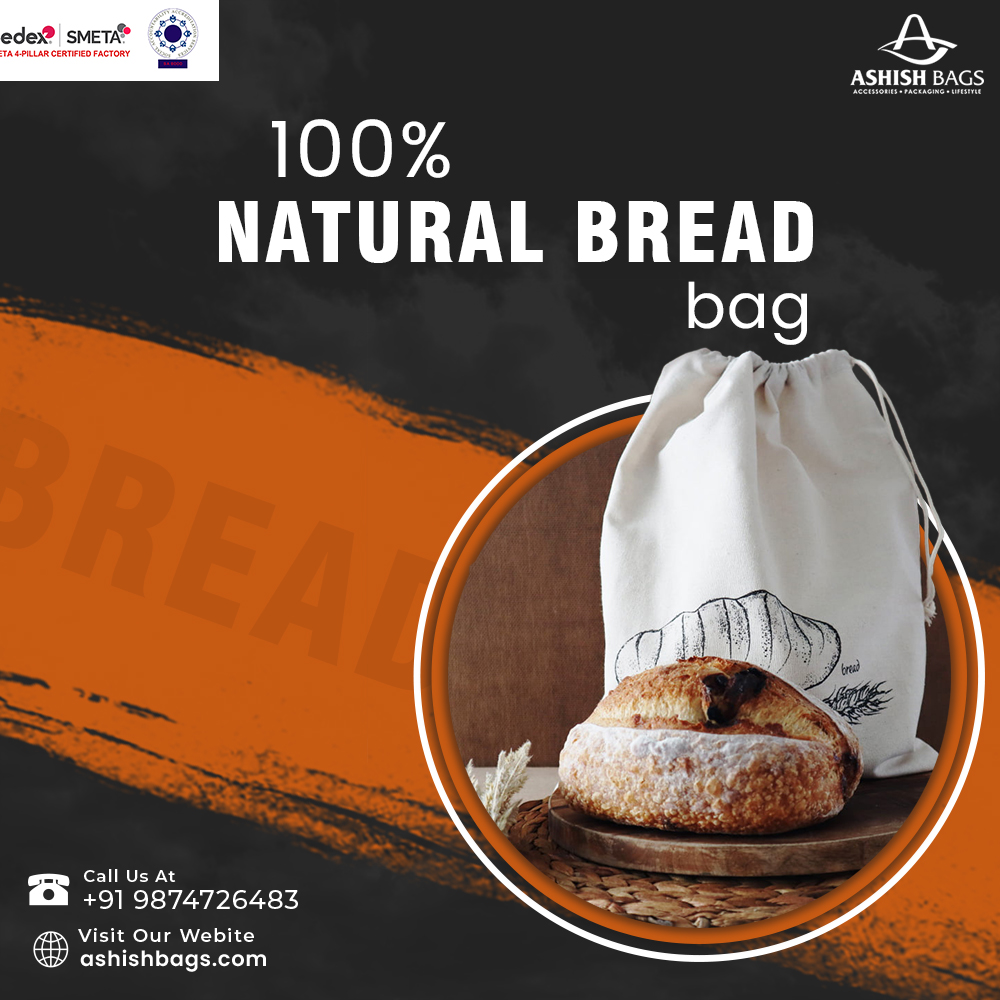 Our Bread Bags are designed for freshness, durability, and eco-friendliness. 100% natural bread bags!

#BreadBags #QualityManufacturing #SustainablePackaging #SustainableManufacturing #EcoFriendly #EnvironmentallyFriendly #ReusableBreadBags #ReusableSolutions #AshishBags