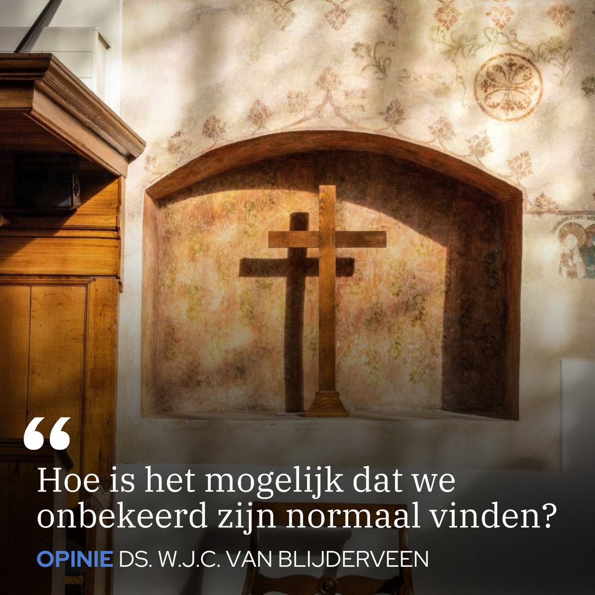 refdag's tweet photo. #Opinie // Ds. W.J.C. van Blijderveen: „Hoe is het mogelijk dat kerkgangers na jaren trouwe kerkgang niet weten hoe ze zalig moeten worden en leven met de gedachte dat het voor hen wel niet zal zijn? Dat je erop kunt hopen maar de kans klein is?” Lees:
https://t.co/HpUSlvD6ud https://t.co/WBWzCu1HJV