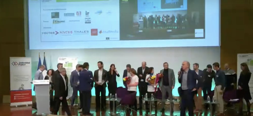 lembarquemedia's tweet image. Les Trophées de l'embarqué 2023 récompensent Green Communications @GreenPI314 ,  #HawAItech, @Keysom_io, @Metyos_health, #Serma Ingénierie, @NdtSkipper et l’école @Esisar #Assisesdelembarque @EmbeddedFrance lembarque.com/article/les-tr…