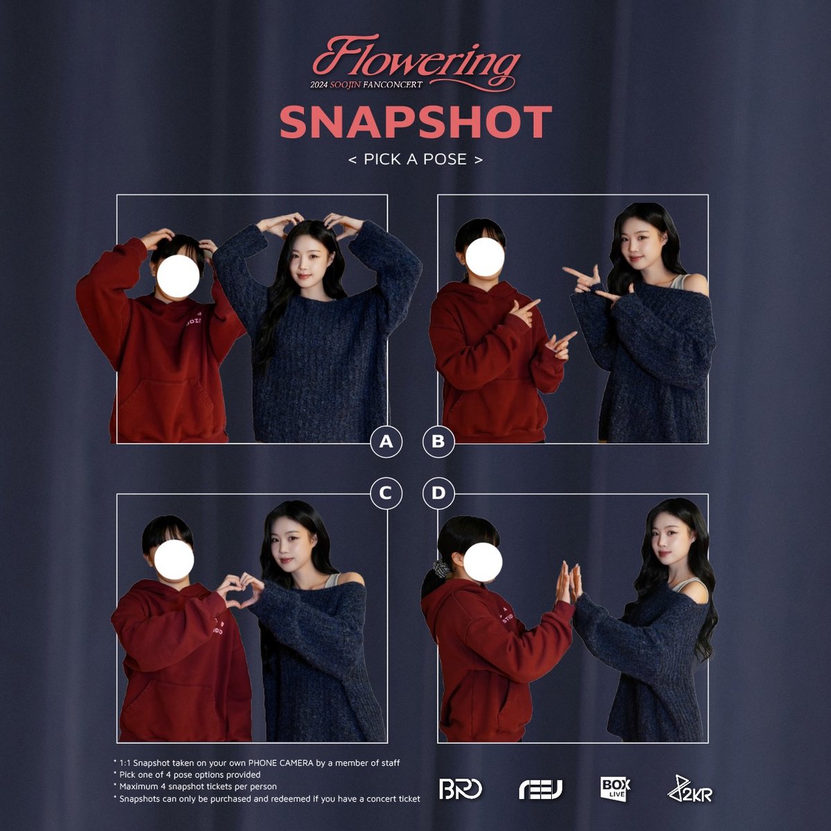 Get ready for SOOJIN’s Fan Concert🌹
You can purchase special merchandise before the show and collect on the show day🙌🏻
Merch presale starts on 13/1 at 12 pm for goodies and 14/1 at 12 pm for personal snapshots with SOOJIN❤️‍🔥
Limited quantities , be quick!
🔗Link in Bio