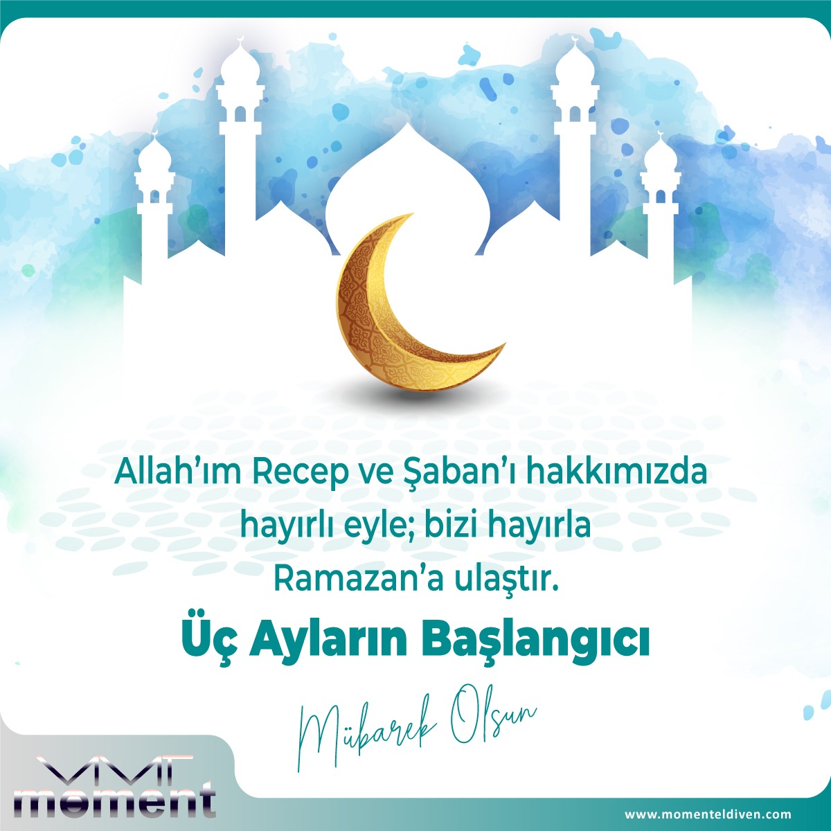 MomentEldiven's tweet photo. Allah'ım Recep ve Şaban'ın hakkımızda hayırlı eyle; bizi hayırla Ramazan'a ulaştır.
Üç Aylarımızın Başlangıcı Mübarek Olsun

#üçaylarmübarekolsun https://t.co/xRduJgDP3R