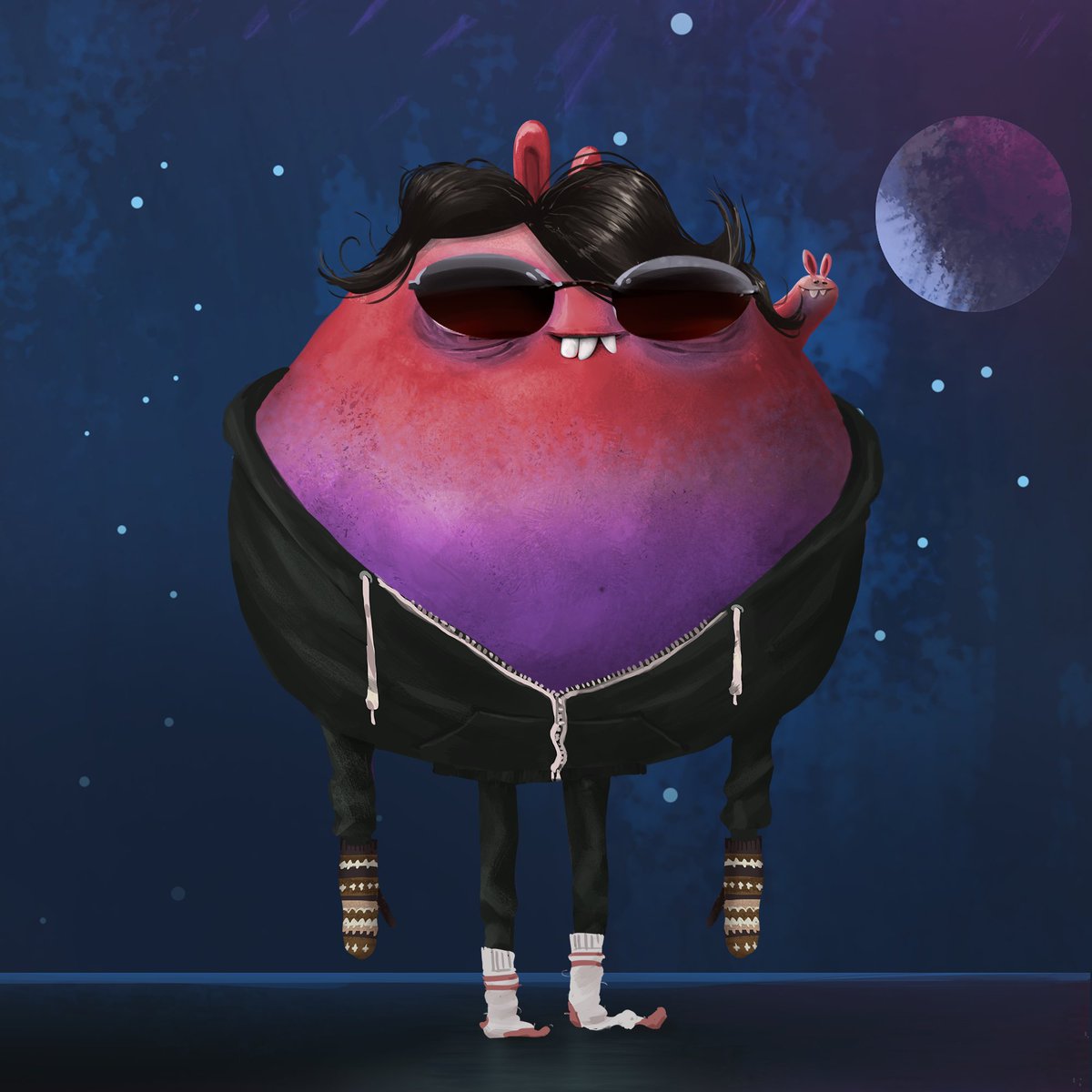 slick shades
hoodie vibes
a hint of alter-ego mystique
just another day in the oDDverse