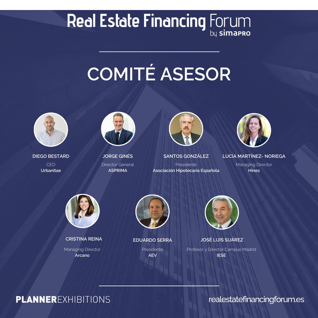 simaexpo's tweet photo. 👥 ¿Aún no conoces al Comité asesor de Real Estate Financing Forum? #REFF24   

Planner Exhibitions contará con destacados expertos que colaborarán en la definición de los contenidos del foro.  

Más información:  https://t.co/gQiNdVRGPR https://t.co/viJmR9yiG1