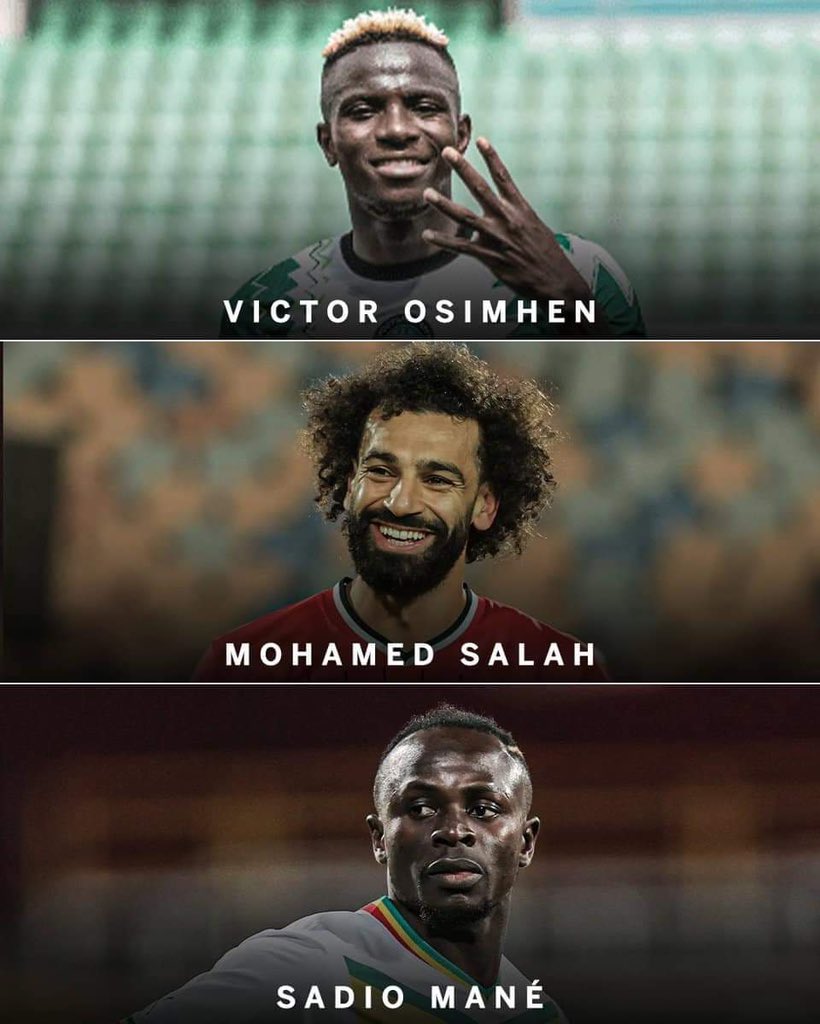 FancyDiMaria_'s tweet photo. Who will win the AFCON Golden Boot? ⚽️

Victor Osimhen
Mohammed Salah
Sadio Mane

Comment with #SompaSports https://t.co/9XjuGhoSDi