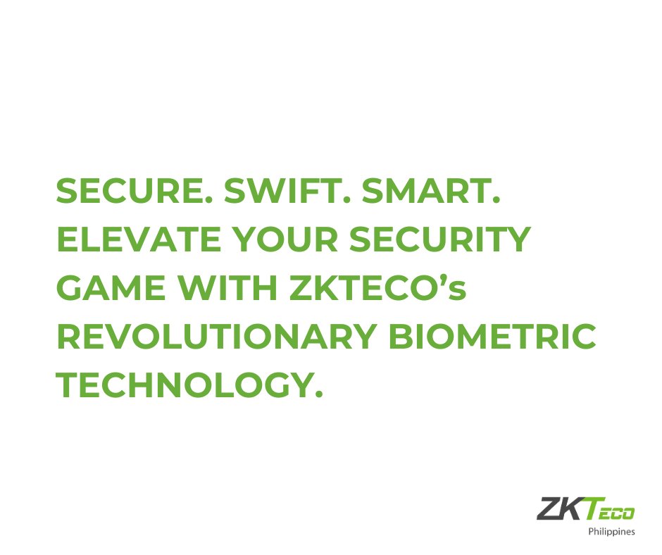 ZKTecoPH's tweet image. Lock in security like never before!

With ZKTeco&apos;s cutting-edge biometric tech, say hello to secure, swift, and savvy protection. Get ready to level up your security game!

#BiometricRevolution #secureandsmart #BiometricAccess #ZKTecoSmartSolutions #ZKTecoSafety #SecureHolidays