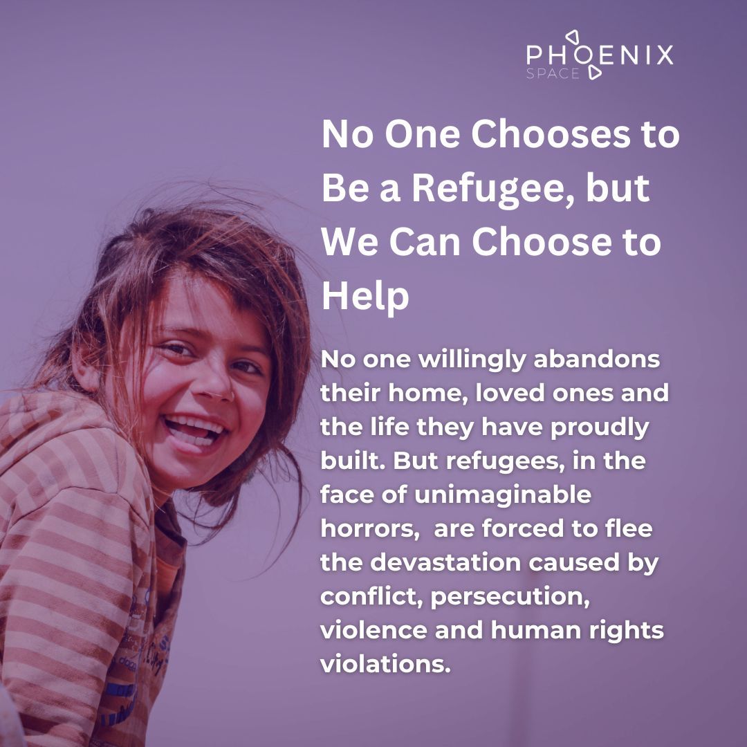 At Phoenix Space, we stand with refugees, providing STEM education and work experience opportunities to increase employability. Our goal: provide sustainable solutions beyond relief, fostering hope and resilience through education. 

#RefugeeSupport #Empower #BrighterFuture