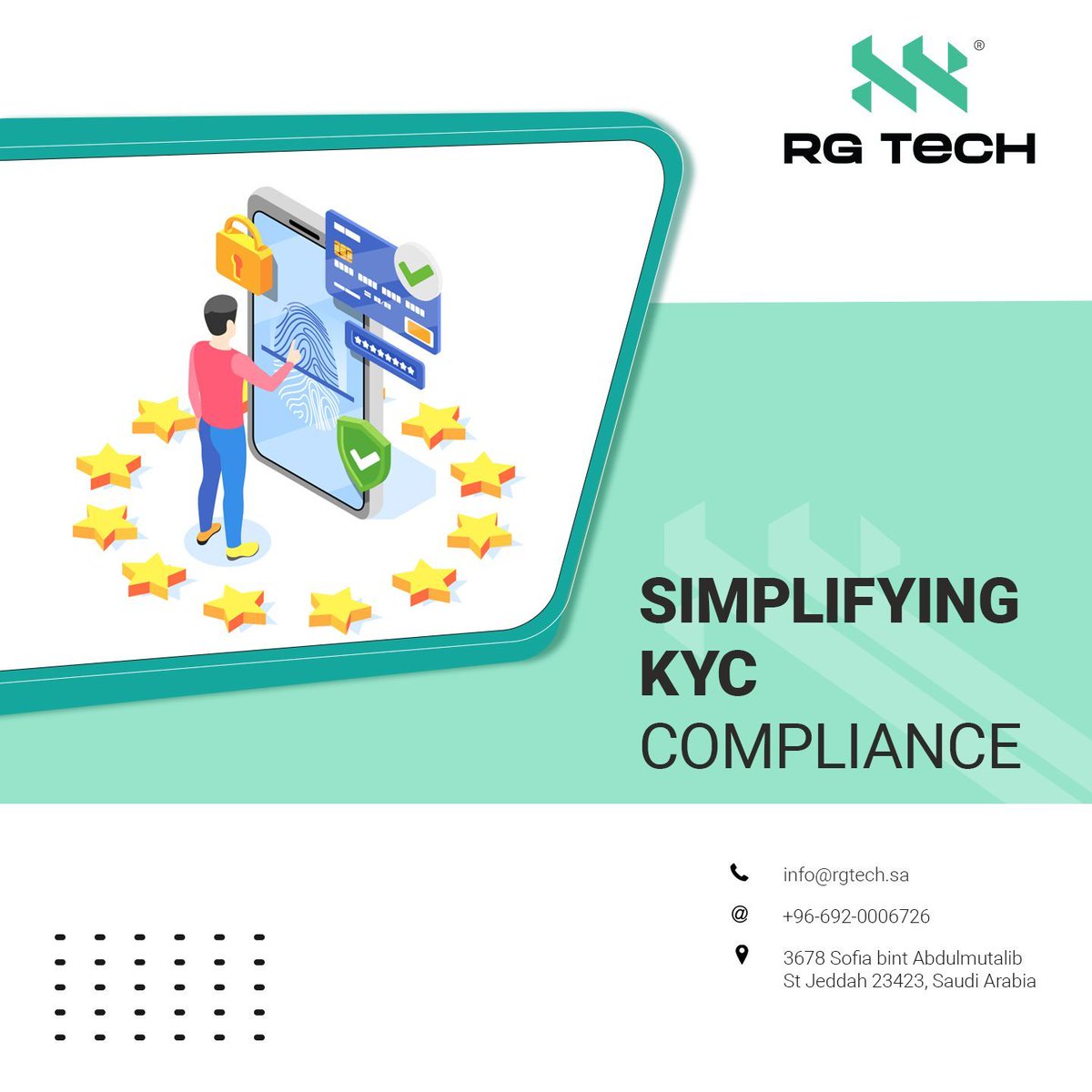 RGTechKSA's tweet image. Revolutionize customer onboarding with our eKYC System. Fast, secure, and compliant – the future of digital identity verification. 

Know more: buff.ly/3SgijTA 

#eKYC #DigitalIdentity #RGtech