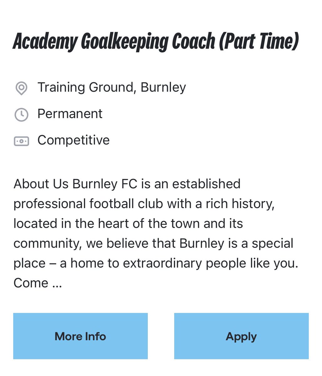 Another job where the UEFA B GK is needed but you can’t get on the courses without being in a club 🤦‍♀️