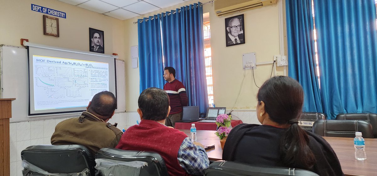 swagatkumar112's tweet photo. Successfully completed Ph.D Progress Seminar @ Department of Chemistry, @nitrourkela 
Many Many thanks to my Doctoral Advisor: Prof. Braja Gopal Mishra. 
Grateful towards labmates, Friends and FAMILY https://t.co/WOUL2wTCzR