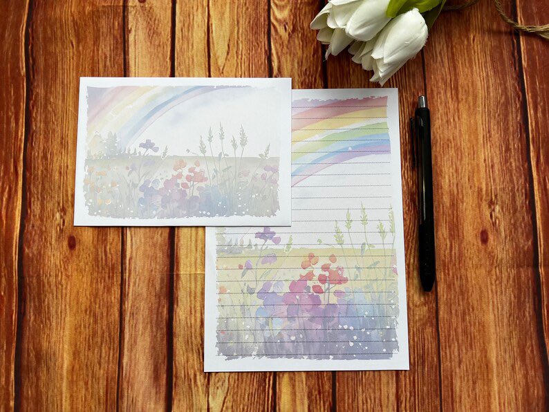SapphireLittle's tweet photo. Hello all. We’ve been away from our socials for far too long! Apologies now, you’re hopefully going to start seeing a lot more of us! 😜 #newyearnewus #weareback #stationery #paper #WritingCommunity #EtsySeller #rainbow https://t.co/K5K2SrYhUo