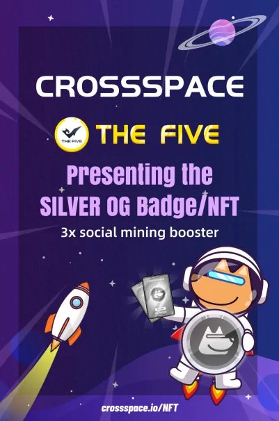 ／
#CrossSpace OG NFT WL Giveaway🎁
＼
🗣️中華圏で超話題のSocialFi <a href="/CSpaceOfficial/">CrossSpace Official ⚛️</a> 
✅Airdrop確定NFT💰
5000個のうち最初の500個だけOGとして0.01ethで購入可能🉑
TGE直前にトークンのエアドロと、マイニング速度2-6倍…実利的なユーティリティ💵のWLをプレゼントします！

 ▼詳細は次のポストへ