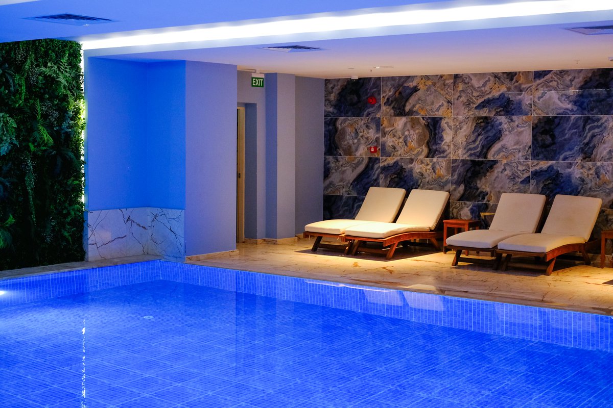 Would you like to spend time in our heated indoor pool to relax after workout? Booking: bit.ly/towerhotel ‌📞 +90 548 810 05 63 . #ConcordeHotels #ConcordeTower #ACyprusStory #DiscoverCyprus #VisitNcy #SentireSpaLefkoşa