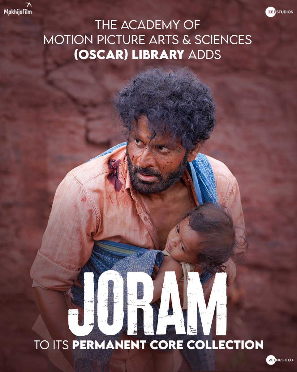 Here's another page-turning triumph for #Joram! The screenplay becomes a cherished chapter in the core collection of the Academy of Motion Picture Arts and Sciences library.

#Oscar

@ZeeStudios_ @Mdzeeshanayyub @nakdindianfakir @Makhijafilm @nowitsabhi #SmitaTambe @TannishthaC