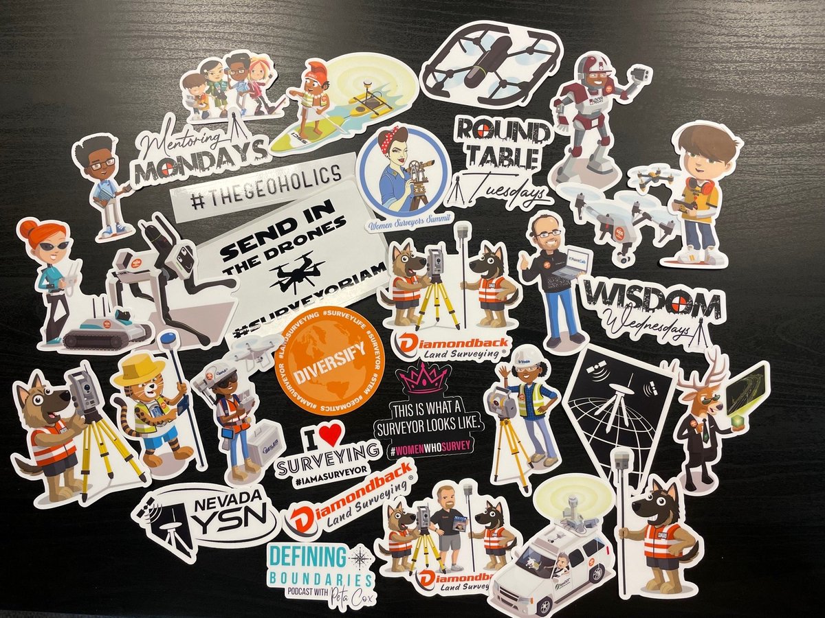 Saturday is #NationalStickerDay! Thank you to Diamondback Surveying and Mentoring Mondays for providing us with these great stickers! Be sure to check out Mentoring Mondays for your weekly dose of land surveying wisdom! mentoringmondays.xyz