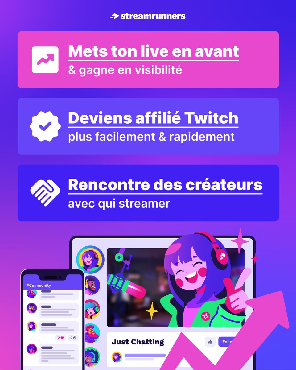 StreamRunnersFR's tweet photo. ✨𝗤𝘂'𝗲𝘀𝘁-𝗰𝗲 𝗾𝘂𝗲 𝗷𝗲 𝗽𝗲𝘂𝘅 𝘆 𝗴𝗮𝗴𝗻𝗲𝗿 ? https://t.co/2fpA50mvxg