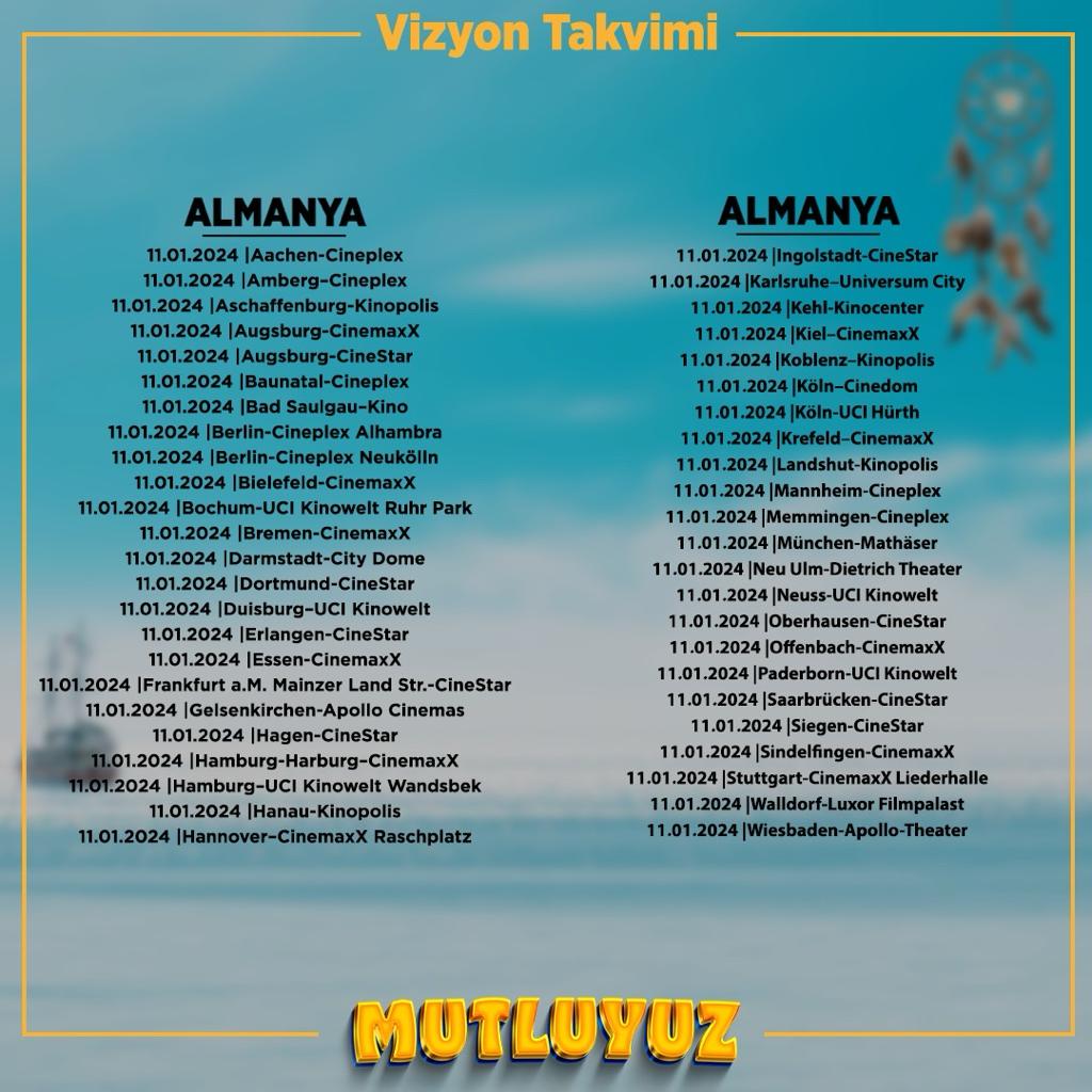 MutluyuzFilm's tweet photo. Duyduk duymadık demeyin! #Mutluyuz Avrupa’yı mutlu etmeye ve güldürmeye geliyor, bütün seyircilerimizi bekleriz.

#Mutluyuz şimdi sinemalarda! 🤩
@25FilmTR @ibrahimbuyukak @yasemoz88 https://t.co/PhM2dn7sOX