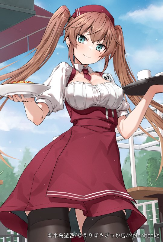 「うりぼうざっか店様の企画「わーきんぐ・はーれむ」にツインテちゃんを一枚描き下ろさ」|小鳥遊啓のイラスト