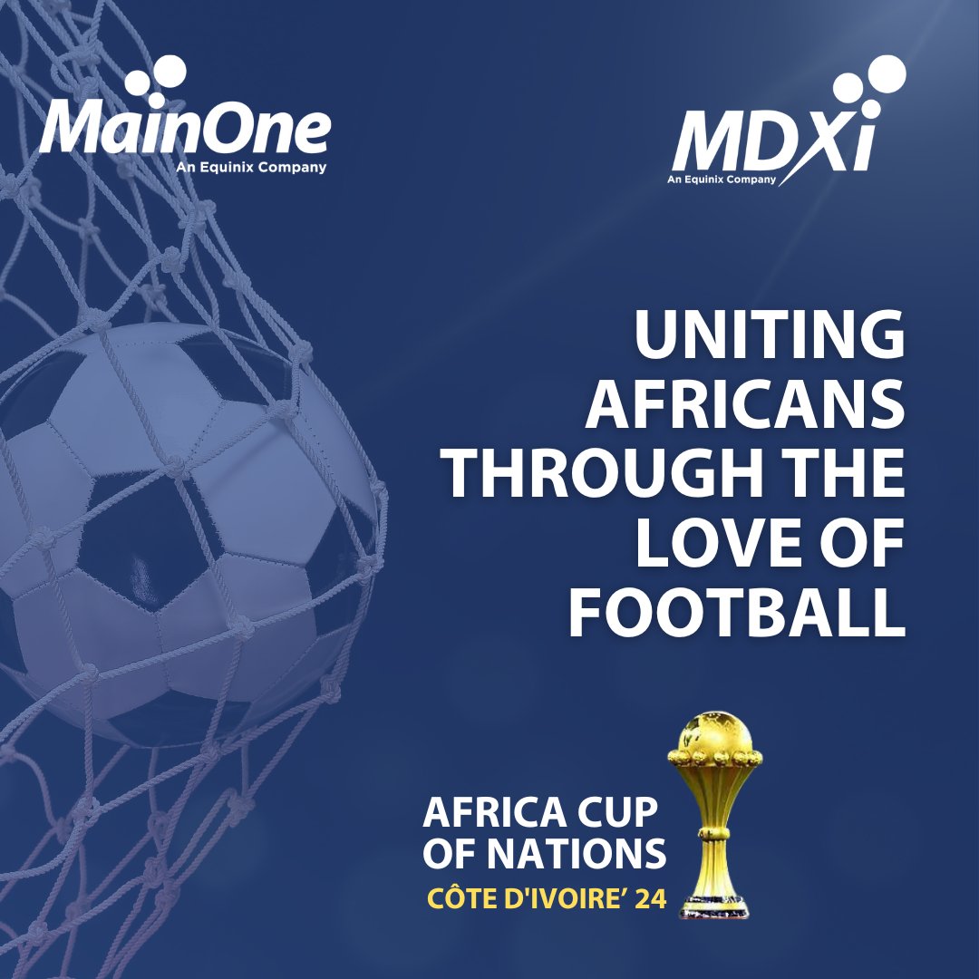 Mainoneservice's tweet image. As the leading facilitator of digital connectivity in West Africa, MainOne recognises the significance of interconnection. That&apos;s why we are excited about AFCON 2024 - the game that unites and connects all Africans.
We salute every supporter and country participating in this game