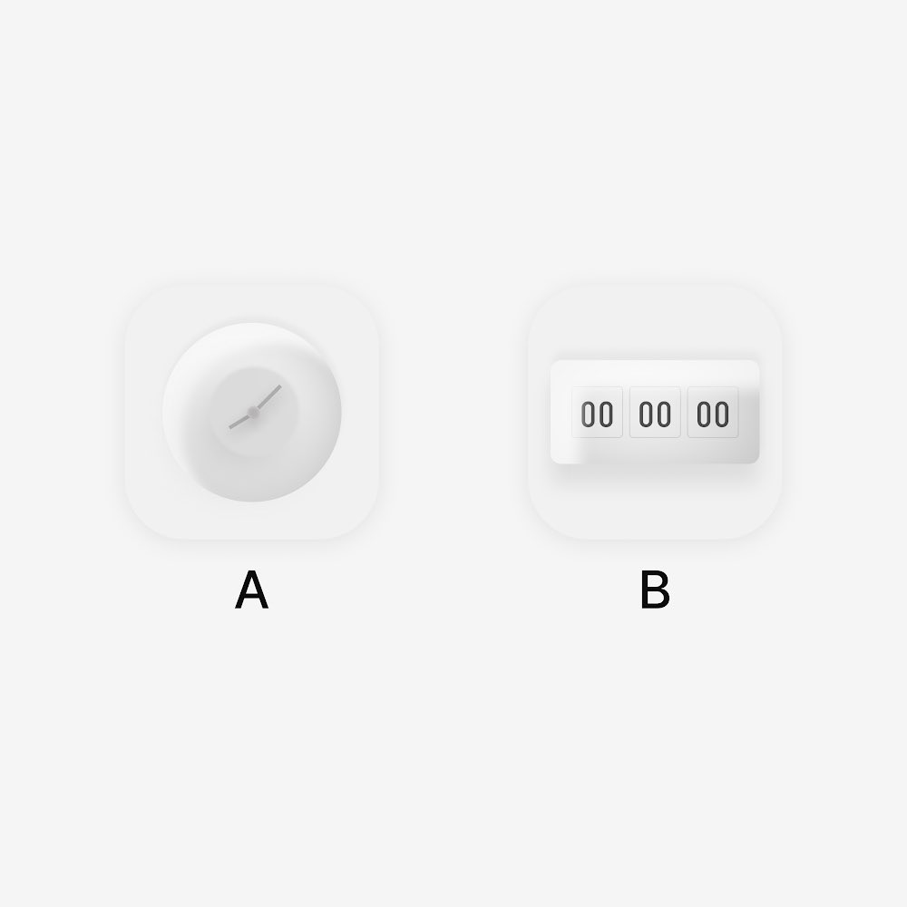 designassemble's tweet photo. Hi there 👋, which app icon best represents a simple time tracking app and why? https://t.co/9xdgjgVUMN