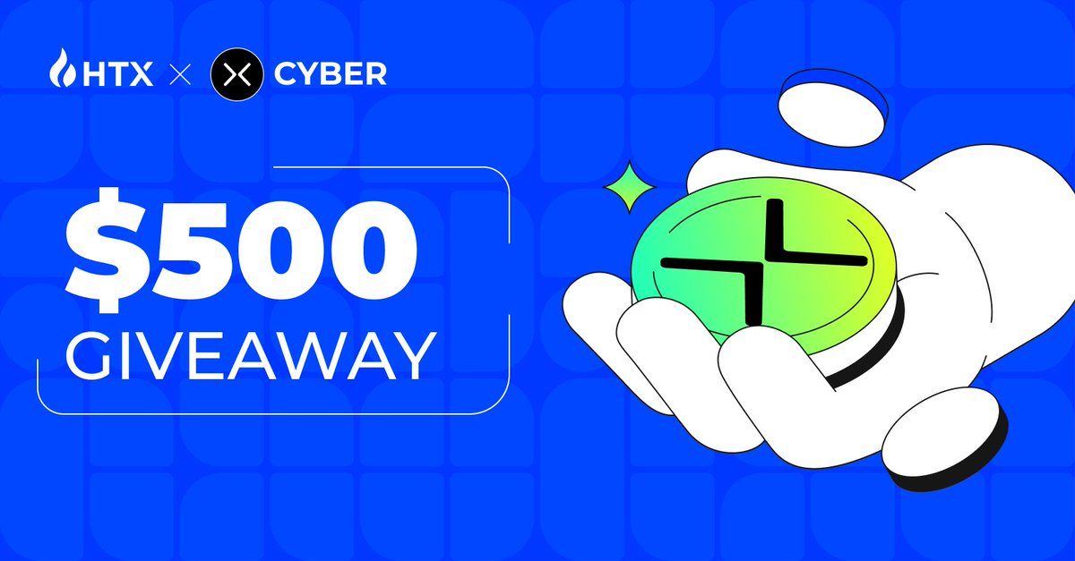 💰 $500 GIVEAWAY 💰

To celebrate the listing of $CYBER coming to #HTX, we have launched a $500 giveaway with <a href="/CyberConnectHQ/">(Deprecated) CyberConnect</a>!

 Enter To Win: 
✅Follow <a href="/HTX_Global/">HTX</a>  
✅ Like + RT + Tag 2 friends 
✅Comment #HTX