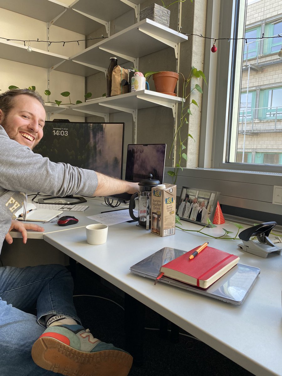 salim_atakhanov's tweet photo. Productive meeting, coffee, laughters, sunny weather and good old friend @FlosdorfN having our photo on his desk at #Sequantrix - I guess he misses us teasing each other in the office 😜😁 https://t.co/vbucz8jIXV