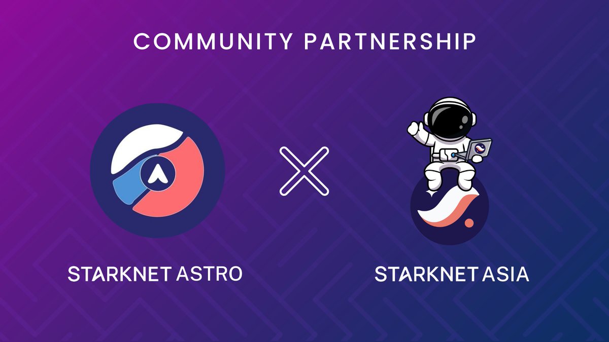 Starknet Asia (@starknet_asia_) on Twitter photo 📢 We are thrilled to announce the official community partnership between Starknet Asia and <a href="/StarkNetAstroCN/">Starknet Astro 🇨🇳</a> 🇨🇳 !
If you're interested in Starknet Astro community, visit starknet-astro.super.site
#Starknet #StarknetAsia 📢 We are thrilled to announce the official community partnership between Starknet Asia and <a href="/StarkNetAstroCN/">Starknet Astro 🇨🇳</a> 🇨🇳 !
If you're interested in Starknet Astro community, visit starknet-astro.super.site
#Starknet #StarknetAsia