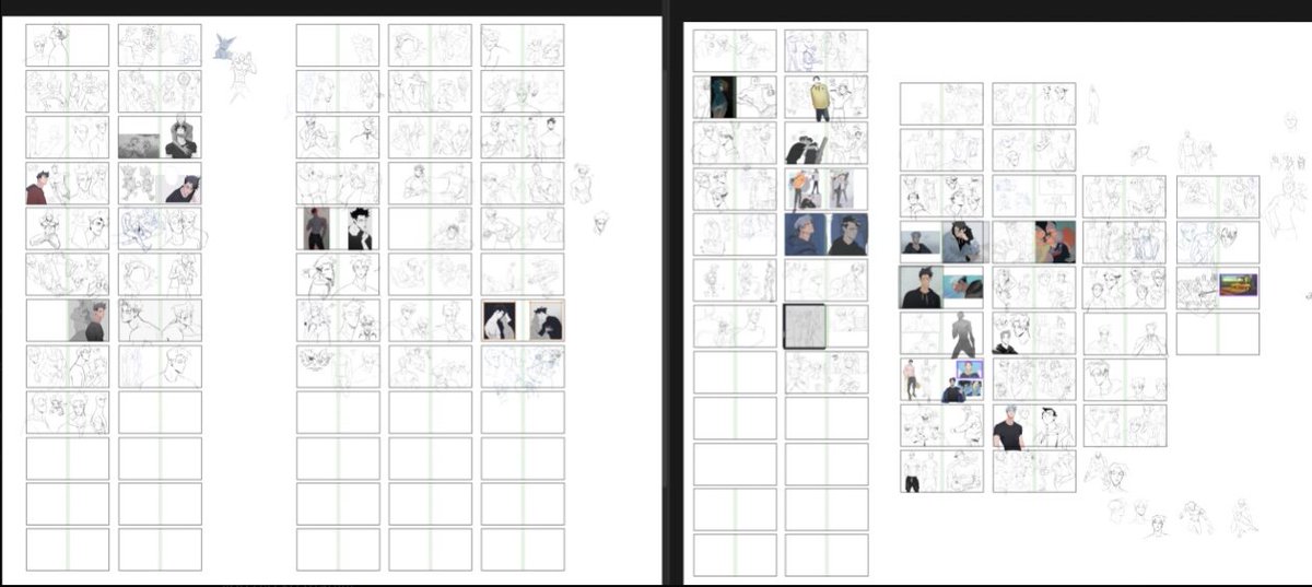 ....making progress on the layouts, this is about half of the pages so far - it's gonna be a chunky one haha 