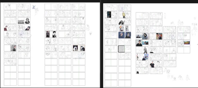 ....making progress on the layouts, this is about half of the pages so far - it's gonna be a chunky one haha 