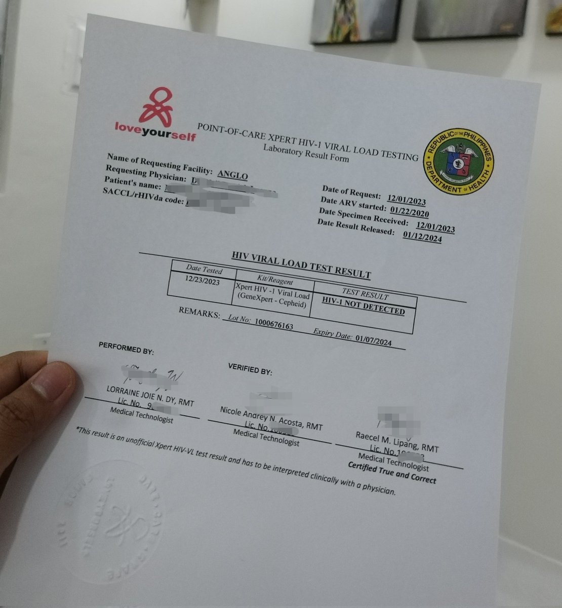 poz_chub's tweet photo. Yey! Thank you G  and @loveyourself Anglo 🙏🏻 Still #UD #Undetectable #UisU Laban lang hanggang dulo 💪🏻🤗 #plhivdairies #NormalizingHIVChallenge #plhiv #poz https://t.co/DxkaHZ908J