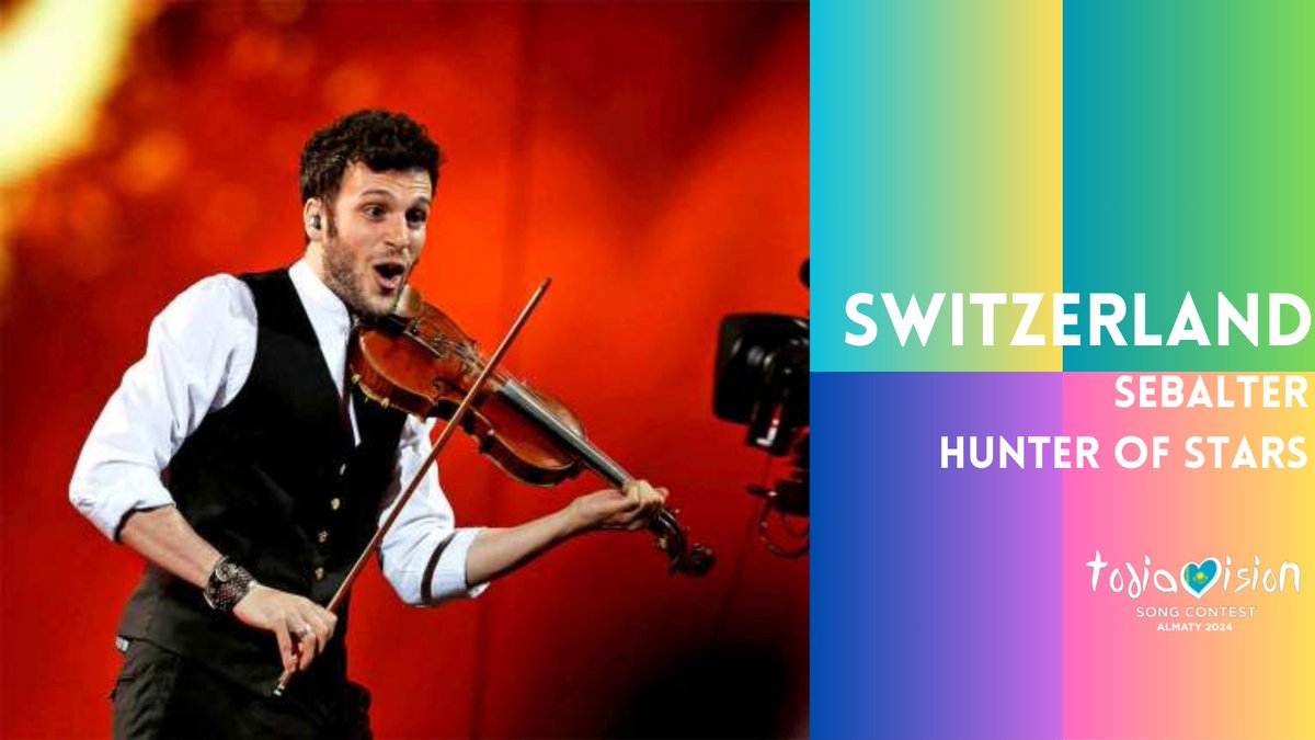 themelodysc's tweet photo. Switzerland will be represented by Sebalter, who will perform his song "Hunter of Stars" during the first semifinal at the Todiavision Song Contest 2024 https://t.co/dl7pLmWGCY