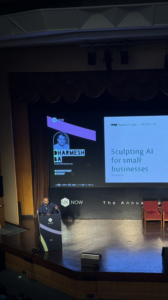 uxnowevent's tweet photo. Up next, join Dharmesh Ba @dharmeshba, founder of 1990 Research Labs, as he delves into “Sculpting GenAI for Indian Small Businesses”

#uxnow #uxnowevent #uxnow2024 #ux #design https://t.co/zYj2myAUDD
