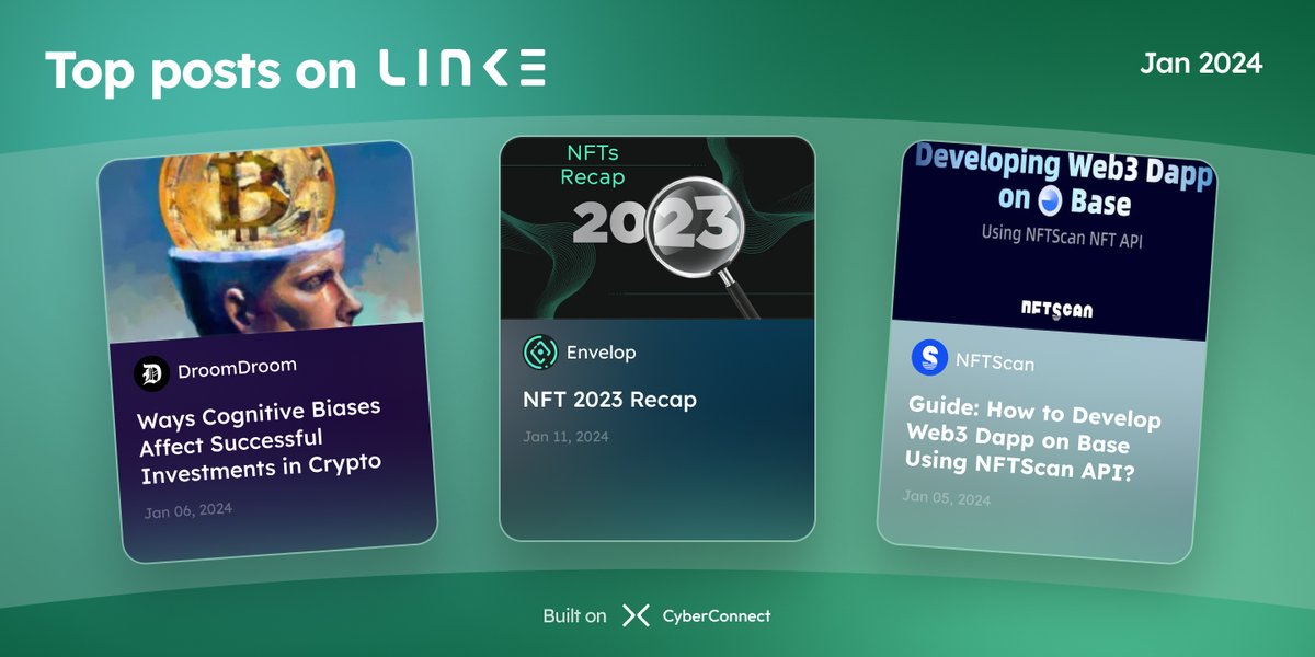 This week's ❮ Link3 highlights ❮ are in, and they're sizzling! 🔥

A big shoutout to <a href="/DroomDroom/">DroomDroom</a>, <a href="/Envelop_project/">ENVELOP (NIFTSY)</a>, and <a href="/nftscan_com/">NFTScan</a> for their standout contributions.

Eager for your weekly web3 insights?

Follow along in our thread! 👇🧵