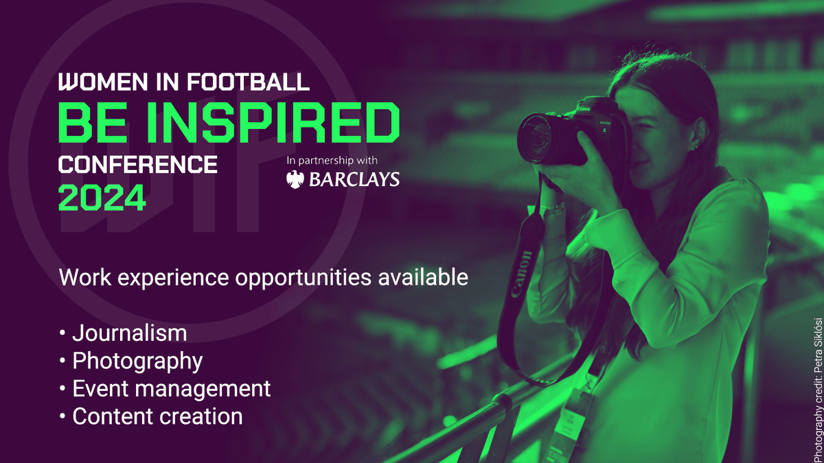 Women in Football (@womeninfootball) on Twitter photo We've created some work experience opportunities at #WIFBeInspired 🚨
If you've got skills in journalism, photography, event management or content creation, and would like to gain some experience working with us, drop us a line at info@womeninfootball.co.uk and attach your CV 📨 We've created some work experience opportunities at #WIFBeInspired 🚨
If you've got skills in journalism, photography, event management or content creation, and would like to gain some experience working with us, drop us a line at info@womeninfootball.co.uk and attach your CV 📨