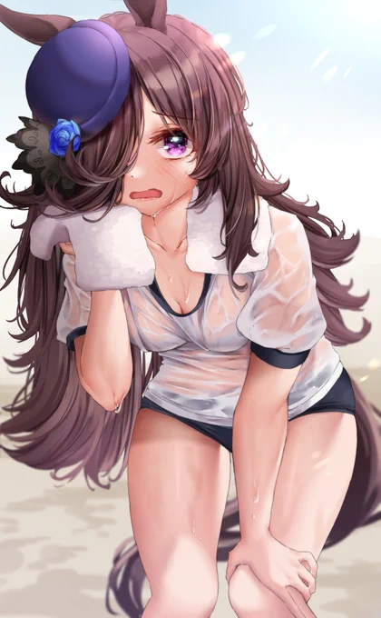 汗だくライス#ウマ娘 #イラスト 