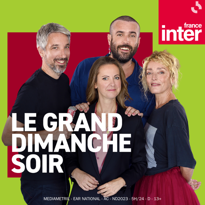 franceinter's tweet image. Vous êtes près d’1,7 million à les écouter en direct chaque dimanche, sans parler des 3,6 millions de podcasts téléchargés chaque mois, tout de suite c’est l’heure du Grand Dimanche Soir avec @Charlineaparis  et toute sa bande➡️bit.ly/3RUgA4q

#LeGrandDimancheSoir