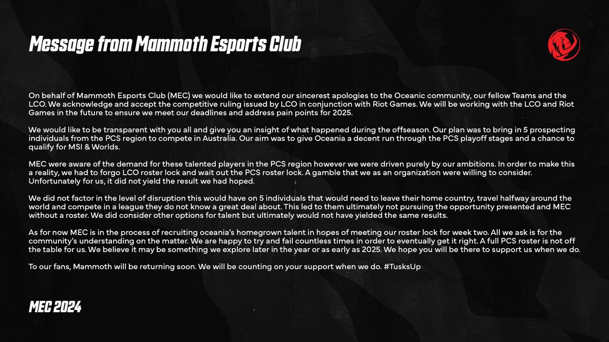 Our statement regarding the competitive ruling: