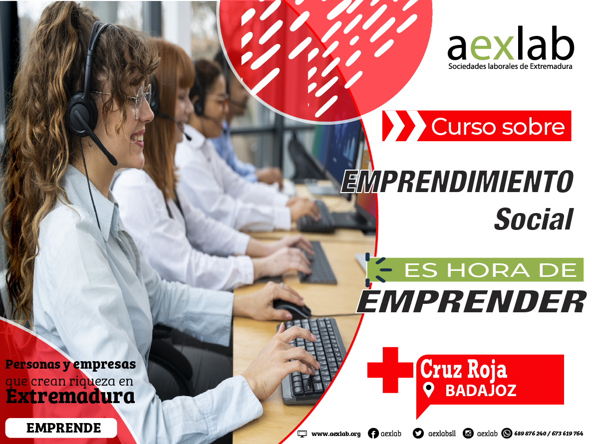 aexlabsll's tweet photo. La próxima semana estaremos en #Badajoz impartiendo el módulo Emprendimiento Social a alumnos de Cruz Roja dentro del programa #TanEM.
El objetivo de este curso, es que los alumnos adquieran y fortalezcan las competencias de emprendedores sociales https://t.co/JDyhQYKa28