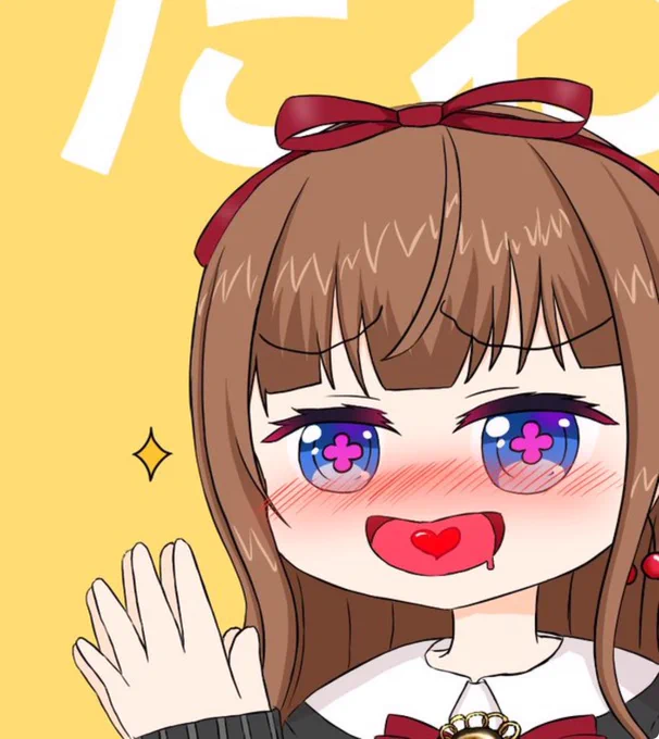 こちら過去に描いた強風オールバックのハンドスクラップ風に描いたちえりちゃん まさか公式のほうの強風オールバックハンドスクラップちえりちゃん見れるとは思わなかったよね(˙꒳​˙)  #ちぇり絵