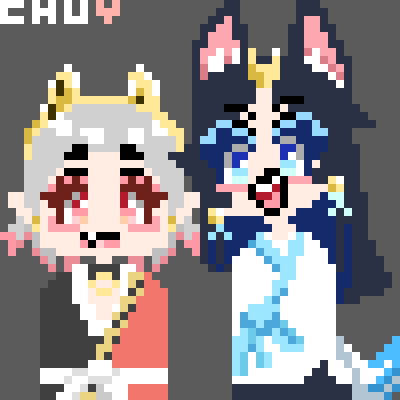pixel_chu's tweet photo. #픽셀아트 #pixelart #ドット絵 #도트 
오랜만에 호요리&amp;도차비~ https://t.co/vib4JAkgrg