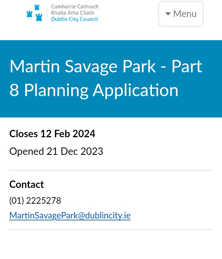 RCPCA1's tweet photo. Martin Savage Park - Part 8 Planning Application

🗓️ Observation period closes 12 February 2024

ℹ️ https://t.co/ytNKJtEBYr https://t.co/IKQfvZZ4wT