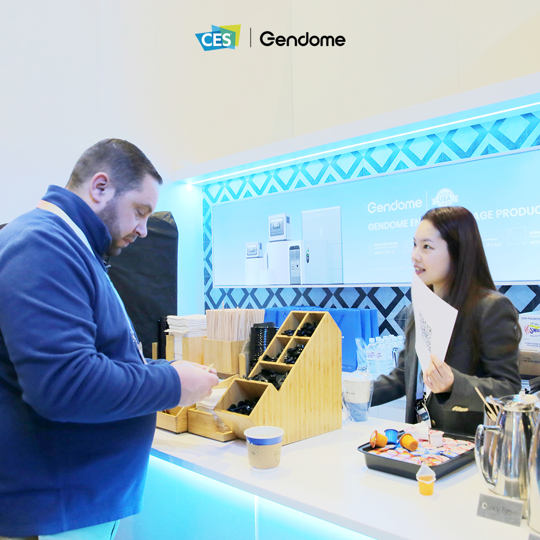 GendomeGlobal's tweet photo. 📸 Day 4 at #CES2024! Swing by our booth at the LVCC entrance to recharge and relax with a cup of our premium coffee. Experience the convenience of our Gendome Home 3000 power station while taking a break from the CES buzz. Don't miss out—today's your last chance to join us! https://t.co/qE5trixPgv