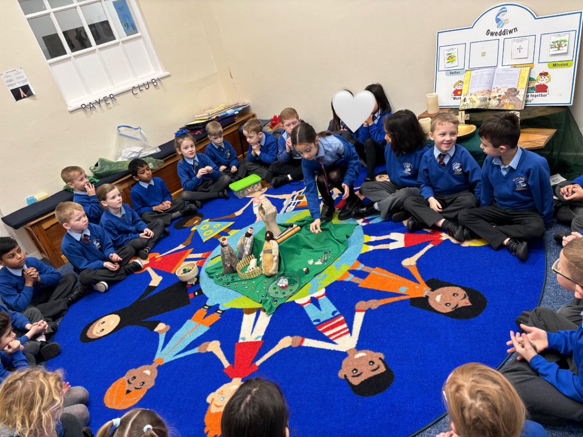 OLAPrimary's tweet photo. Blwyddyn 2 led a beautiful collective worship this morning. We listened to the story of Noah and the children responded to the scripture by thinking about how they can look after God’s wonderful world and saying wonderful prayers🌎 @catholiccwmbran #compassionateandloving https://t.co/ugDHiIhP3I