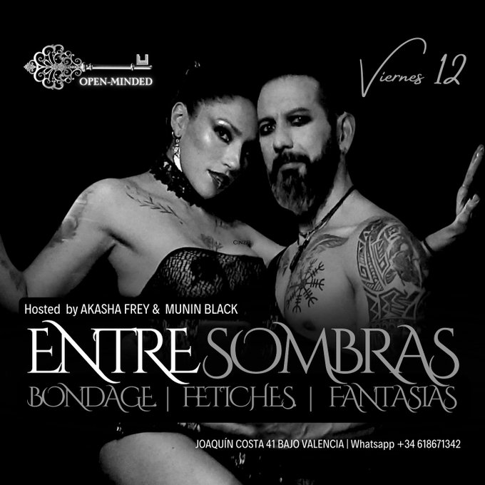 VIERNES 12 DESDE LAS 20:00 Fiesta "ENTRE SOMBRAS" by AKASHA FREY y MUNIN BLACK BONDAGE  | FETICHES |<a href="/tag/swinger"class="tags"><span>#swinger</span></a><a href="/tag/valencia"class="tags"><span>#valencia</span></a><a href="/tag/lunesdeperdici%C3%B3n"class="tags"><span>#lunesdeperdici&oacute;n</span></a>