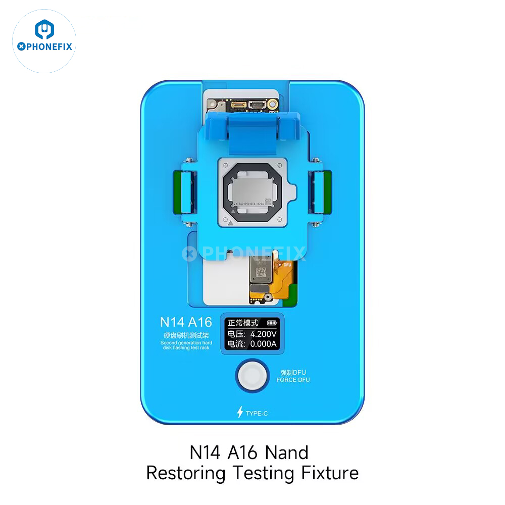 vipprogfixphone's tweet image. #JCID #N14 A16 Nand restoring testing fixture for iPhone 14 series BGA315 Hard Disk DFU restoring 1TB Nand flashing repair.
JC N14: diyfixtool.com/products/jcid-…
#jcprogrammer #iphone14pro #Iphone14ProMax #Nand #Restoring