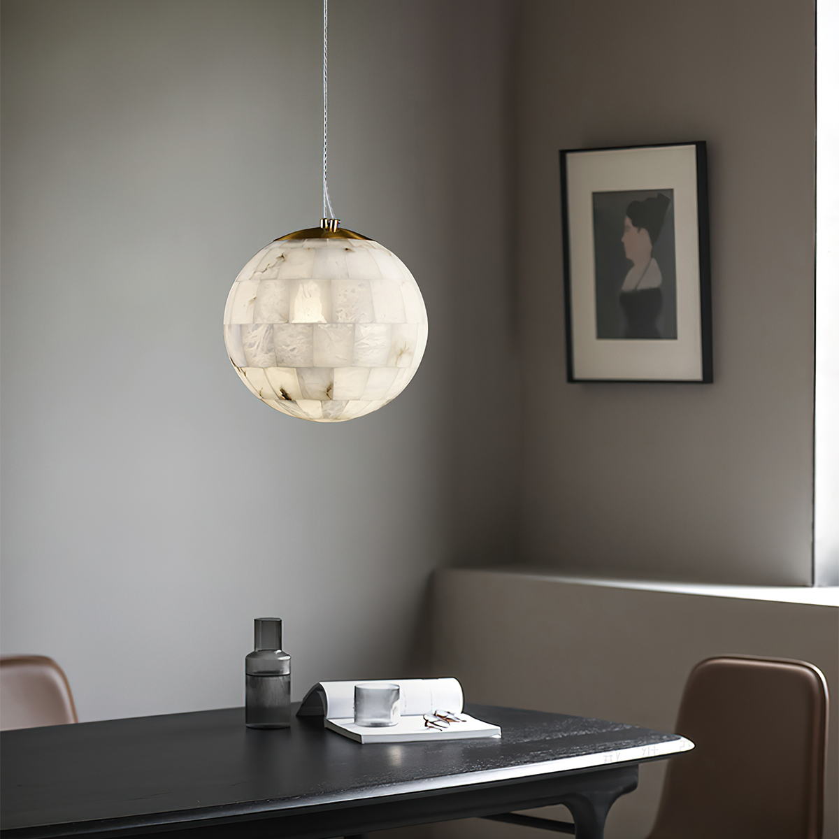 "✨ Exciting News! ✨ Explore the world of elegance with Radilum.com, your destination for exquisite lighting. Introducing the Alabaster Lamp - a masterpiece that illuminates style and sophistication. Elevate your space with timeless design.