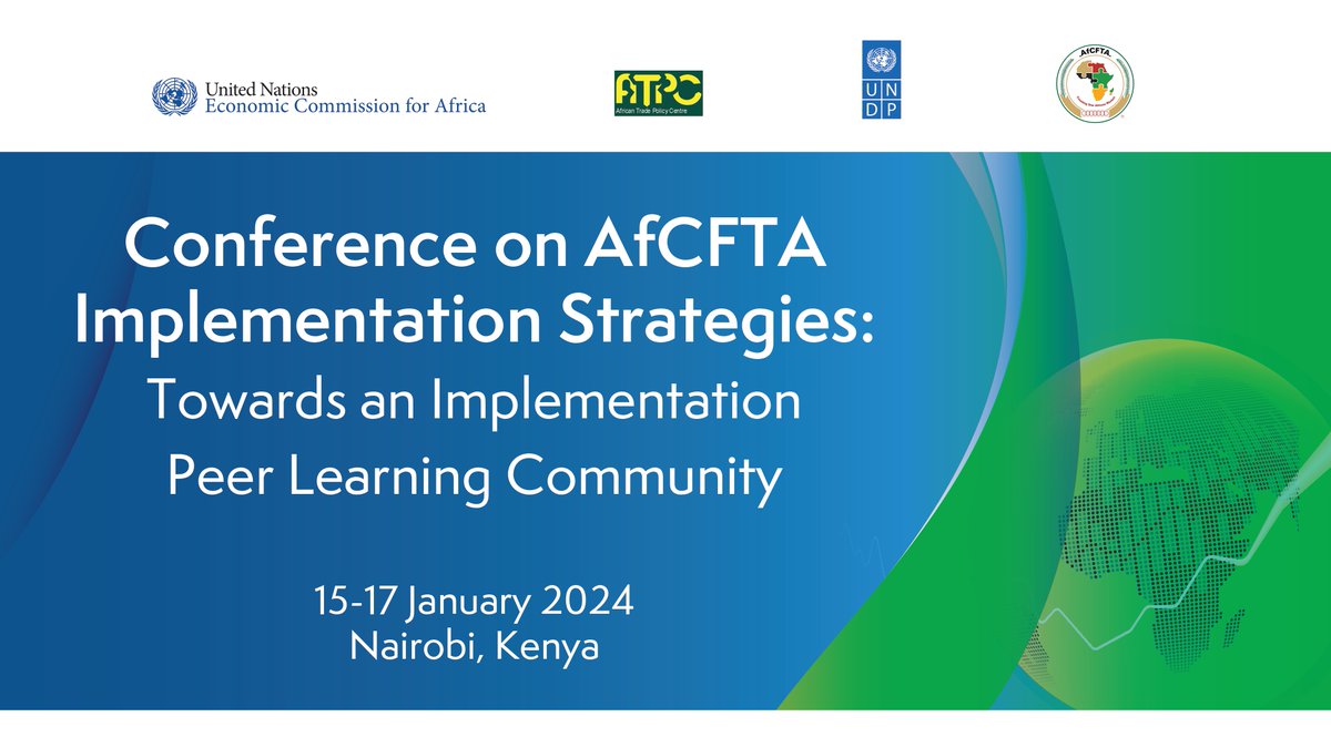 ATPC with @AfCFTA & @UNDP will hold a conference on #AfCFTA Implementation Strategies: towards a peer learning community. Participants will examine challenges encountered, share valuable lessons learned & work towards strengthening collaboration b/w the private sector & gov.