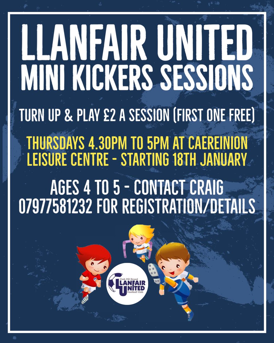⚽️ MINI KICKERS FOOTBALL - AGES 4 TO 5 ⚽️

Thursdays 4.30pm - 5pm £2 turn up and play! 

Contact details below