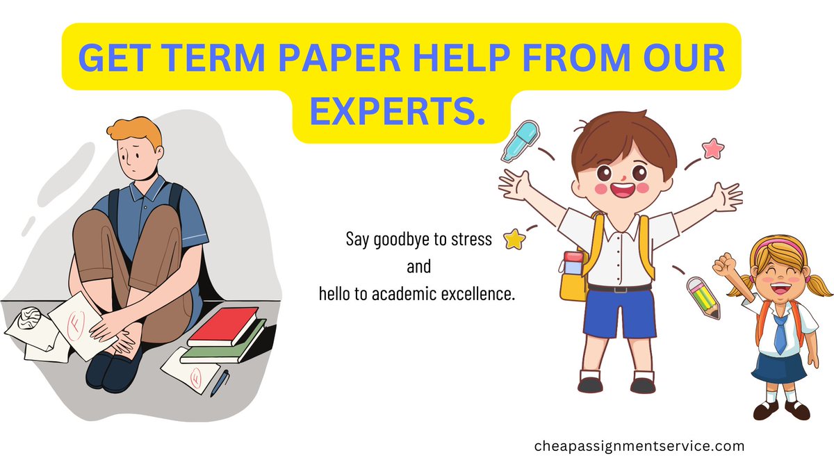CAS_Assignment's tweet image. Need a hand with your term paper? Our dedicated writers are here to make it a breeze. Visit us now!
cheapassignmentservice.com/term-paper-hel…