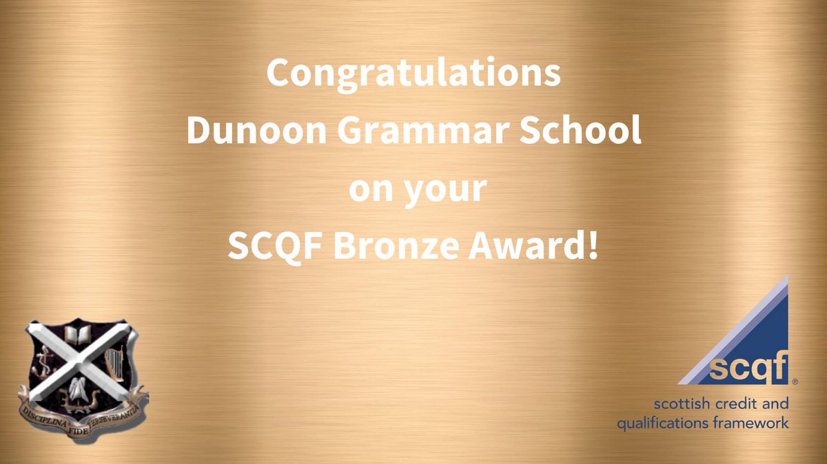 SCQFPartnership's tweet photo. 🎉Congratulations to everyone at Dunoon Grammar School for achieving their #SCQF School Ambassador Bronze Award!
🧱Find them on our wall at https://t.co/iN9WK30ySY

#@dgsdyw #education #seniorphase #qualificationsframework https://t.co/VQ0ta5S5zm