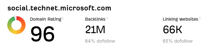 Microsoft'un TechNet platformunda güçlü bir profil oluşturarak web sitenizi SEO'da öne çıkarın! #Microsoft TechNet sosyal platformunun DR değeri 96! 🚀 #Backlink #SEO Bu siteden profil linki oluşturabilirsiniz.